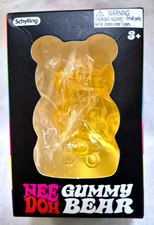 NIB NeeDoh Gummy Bear Sensory Fidget Toy Jelly-Like Filling 3.5 Yellow