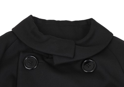 Yohji Yamamoto FEMME Back Silk Gather Design Big Button Coat Size 2(K-164382) - Picture 4 of 12