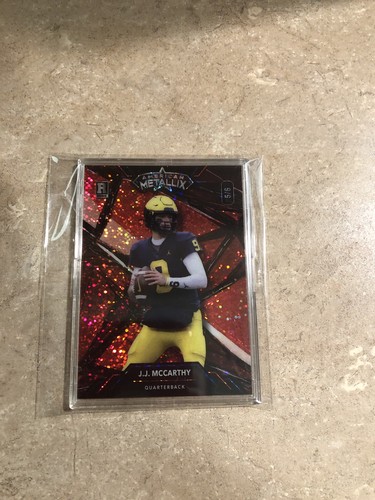 2023 WildCard Metallix J. J. MCCarthy RC RW&B Sparkle Ref NO WMG-JM SN 5/6!