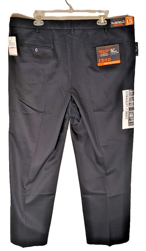 Izod  Madison Chino Pants w/Sport flex, 40x30, Black, New With Tags. - Picture 3 of 10