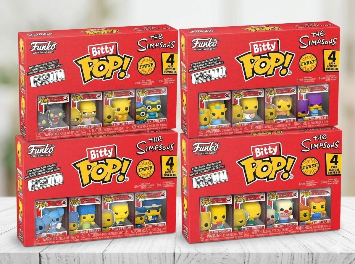 Funko Pop! Bitty: The Simpsons Mini Figures 4-Pack – Choose
