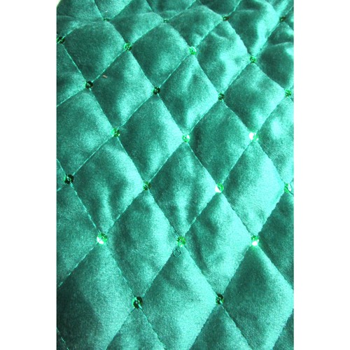 Wondershop Calza Natalizia Trapuntata Verde Smeraldo Paillettes Velluto 8x18 Pollici - Foto 3 di 5