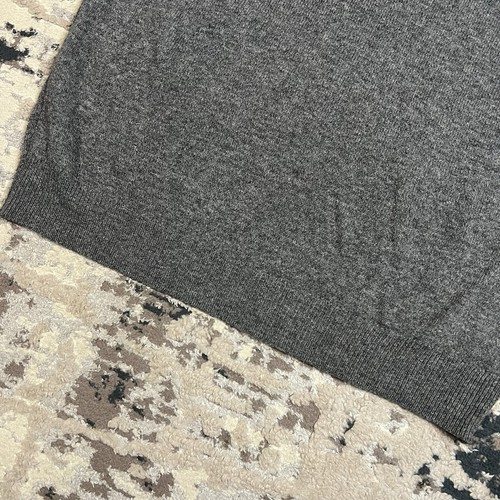 Vintage L.L. Chaleco Suéter Bean 100% Lana de Cordero Para Hombre Gris Medio Cuello en V Preppy - Imagen 2 de 8