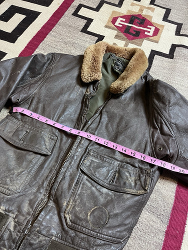 Vintage USN Vietnam War Jacket Stencil VP 31 Type G-1 Leather Bomber Sz 40 Rare - Picture 7 of 10