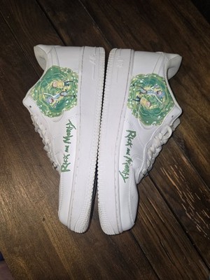 RARE custom air force 1 Rick An Morty Size 10.5 Men's PRE-OWNED GC