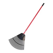 Bully Tools 24 in Polypropylene Poly Leaf Rake, 26 Tines, 72 in L Fiberglass