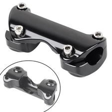 Black 1'' Handlebar Riser Top Clamp For Harley Street Glide FLHX Road King 88-23