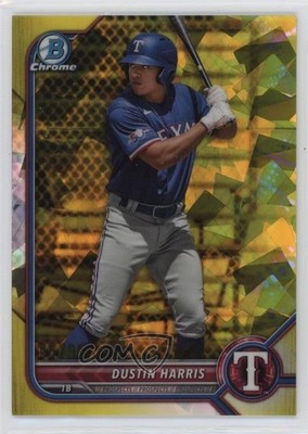 2022 Bowman Chrome Draft Sapphire Yellow 45/99 Dustin Harris #BDC-41 1gt6