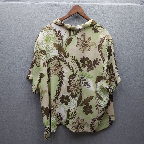 Blusa Alfred Dunner Mujer Talla Grande Estampado Floral 24W Verde y Marrón Poliéster S - Imagen 3 de 3