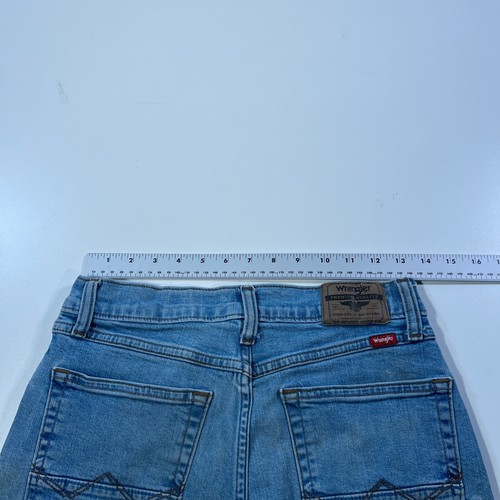 Wrangler Jeans Boys 29x30 (26x28) Relaxed Bootcut Denim Light Wash Distressed - Picture 11 of 12