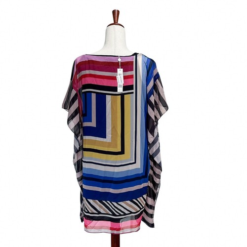 Trina Turk NWT Theodora Colorful Graphic Kaftan Dress Extra Small XS (box 12) - Picture 7 of 11