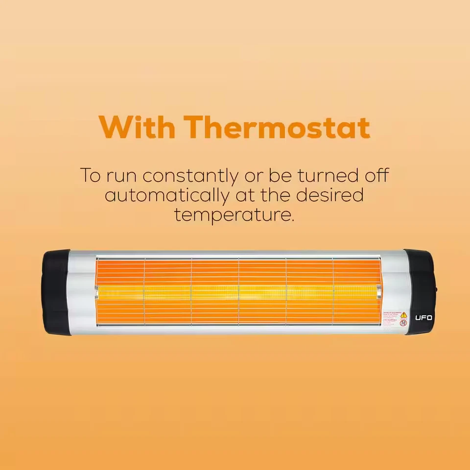 Aquecedor infravermelho de parede S-15, 1500 Watts, termostato, aquecimento com eficiência energética - Imagem 3 de 4