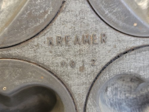 rare Kreamer HEARTS Tin Muffin Pan Mold Antique Vintage Kitchen Baking 1012 - Picture 2 of 7