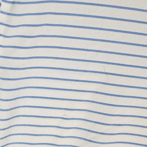 G/Fore Polo Shirt Mens Medium White Blue Stripe Stretch Golf Performance Popover - Picture 6 of 10