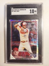 2023 Topps Chrome Logofractor Mike Trout #27 SGC 10 GEM MINT Angels 