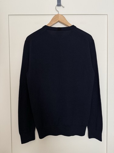 Club Monaco Sweater Mens Sz M Blue Knit 100% Wool Crewneck Quite Luxury - Picture 5 of 11