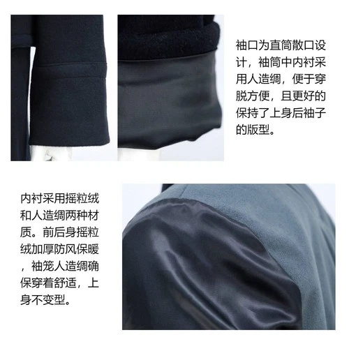 Cold Resistant Replica Soviet Navy M69 Winter Black 12-Button Woolen Overcoat image 12