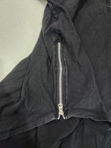 Vintage Southpole T-Shirt Hoodie Distressed Y2K Top Size L Authentic Zipper Side - Picture 10 of 12