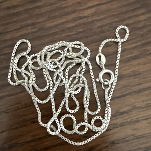 Beautiful vintage Box Chain Necklace From Italy 30”Long 4g New - Picture 4 of 4