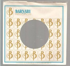 Company Sleeve 45 BARNABY - White w/ Repeating B 1970-1972 CBS Ray Stevens