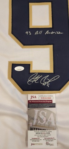 Jeff Burris signiert signiert weiß JSA #9 Trikot Notre Dame irisch Doppel-Ins - Bild 2 von 2