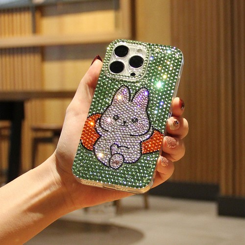 Customized Bling crystal sparkle Cute Rabbit phone case cover for various phone - Picture 9 of 10
