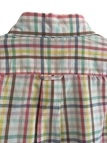 NWT Nautica Long Sleeve Dress Button-Down Shirt Yellow Multi Color Plaid Mens L - Picture 6 of 11