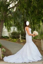 Allure Bridals Mermaid Trumpet Sleeveless Wedding Dress style 9261