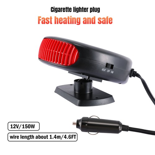 4IN1 Portable Heater DC 12V Heating Cooling Fan Defroster Demister for Car Truck - Picture 8 of 17