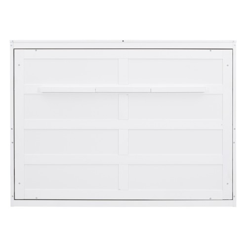 Modern Bed Full Size Murphy Bed Platform Wall Bed for Bedroom Guest Room White - Picture 3 of 12