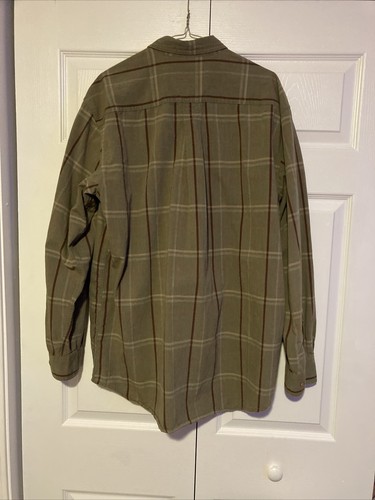 Camicia vintage Fieldmaster verde marrone a quadri maniche lunghe a maniche lunghe taglia LT - Foto 5 di 5