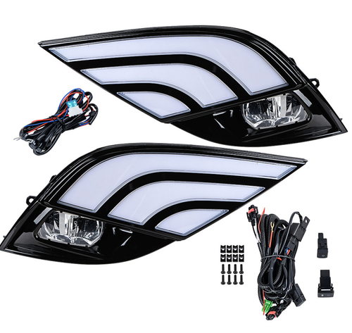 LED DRL Daytime Running Turn Signal Fog Lights for 2018-2020 Toyota Camry SE XSE - Foto 2 di 11