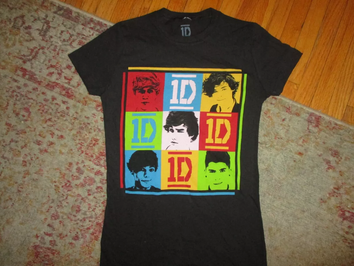 ONE DIRECTION T SHIRT Band Concert Harry Styles 1D Color Blocks NWOT  Juniors XS