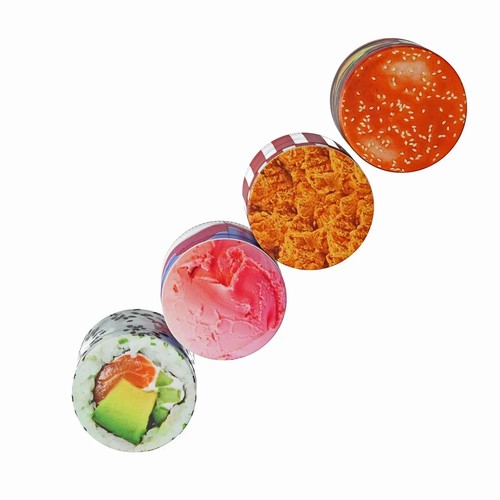 GRINDER HAMBURGER GELATO SUSHI WINGS 🍔🍣 METALLO 50MM 4 PARTI DENTI A DIAMANTE - Imagen 2 de 17