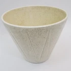 Vintage Bauer Pottery Cream Speckle Pinnacle Flower Pot Planter #12  11.25”H