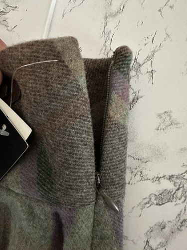 Lauren Ralph Lauren Wolle kariert Minirock Fransen & Gürtel Urlaub Damengröße 16 - Bild 3 von 11