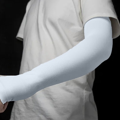14.9" Summer Sun Protection UV Cooling Arm Sleeves With Thumb Hole Outdoor Sport - Picture 6 of 19