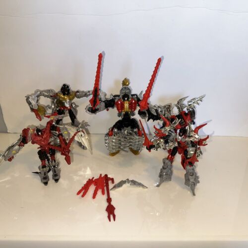 Juego de 5 Dinobots Age Of Extinction Voyager Class G1 versión color edición platino
