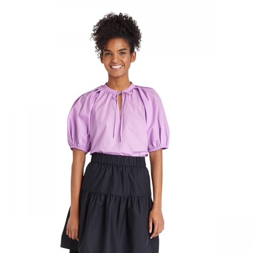 who What Wear Women's Puff Elbow Sleeve Shell Blouse 84201887 XS - Afbeelding 1 van 8