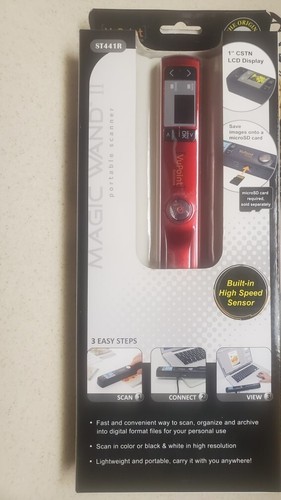 VuPoint Solutions Magic Wand II Portable Scanner - ST441R - RED - (NEW & SEALED) - Picture 2 of 3
