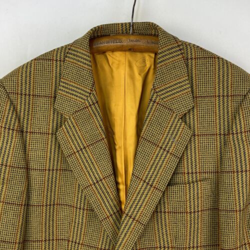 Magee Tweed Jacket Mens 40R Green Check Wool Sports Hacking Hunting Blazer - Picture 4 of 19