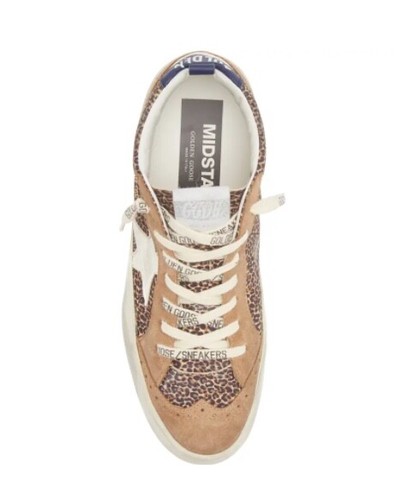 Golden Goose Mid Star Leopard Printed Classic Sneaker 3587 - Retail $680 - Picture 3 of 6
