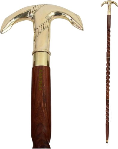 Elegant Antique Anchor Head Handle Victorian For Wooden Walking Stick For Him