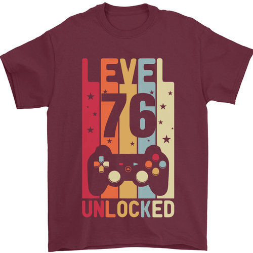 Camiseta Para Hombre De Gaming 76 Años Cumpleaños 76 Nivel Superior 100% Algodón - Imagen 1 de 76