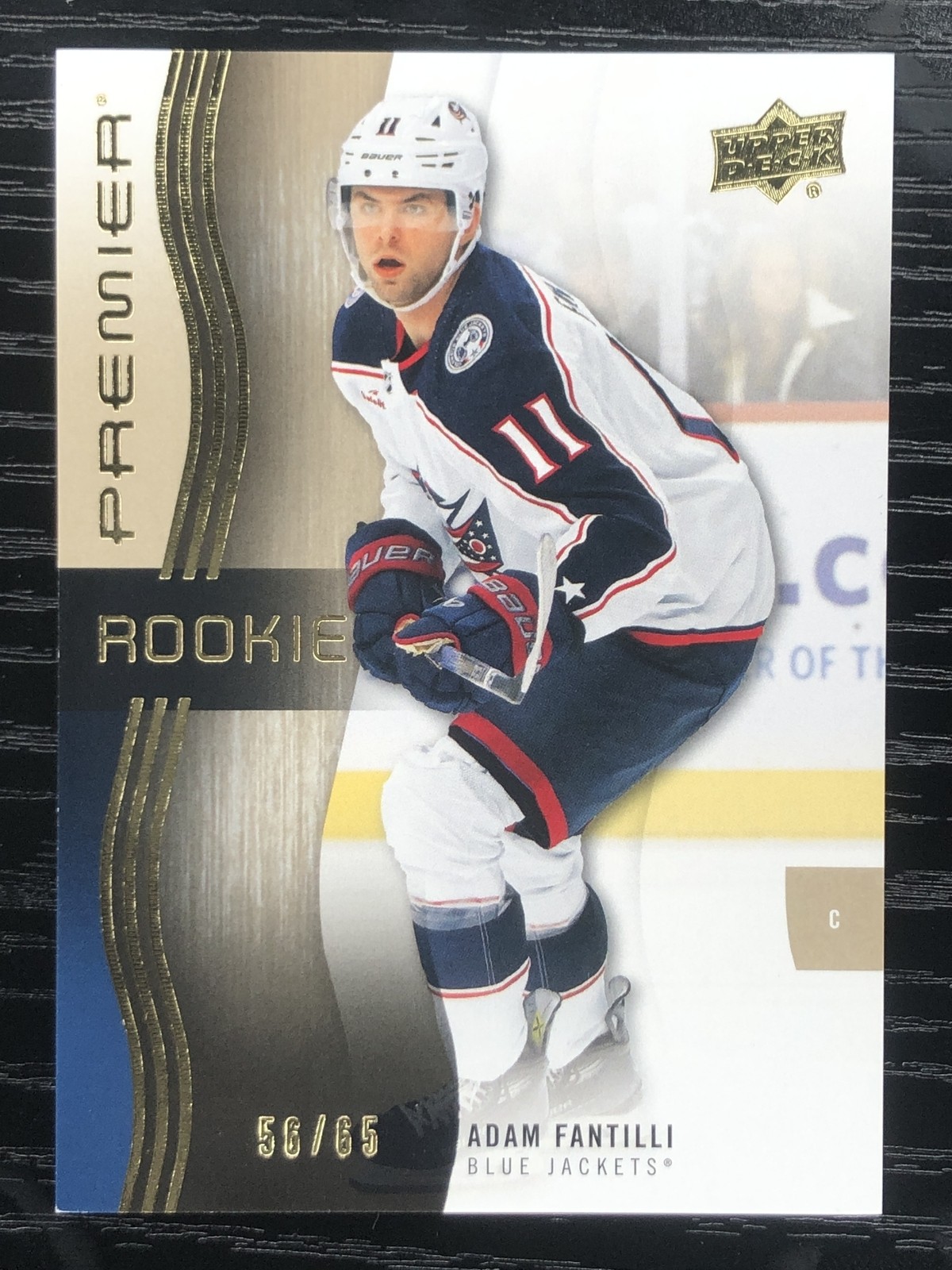 2023-24 UD Premier Hockey Adam Fantilli RC Rookie Gold /65 Blue Jackets DM5XW