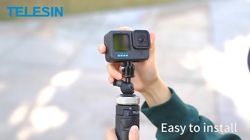 360° Rotating Adjustable Monopod Selfie Stick for Action Camera, Foldable Tripod - Video 1 of 1