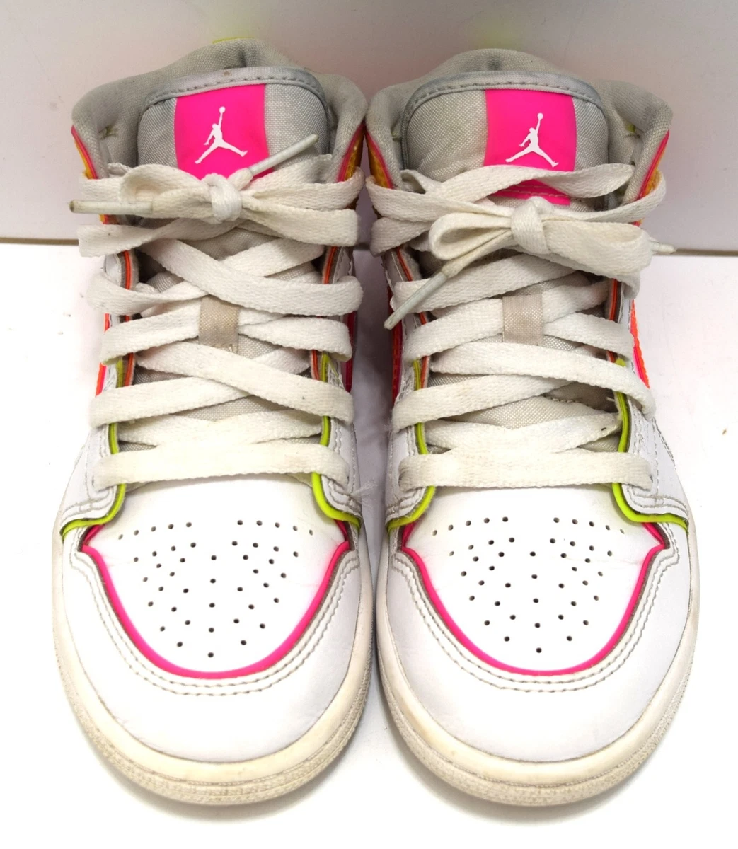 Nike Air Jordan 1 Mid PS u0026#039;Edge Glowu0026#039; Youth Kids Sneakers - SZ  13.5c - CV4612-100 | eBay