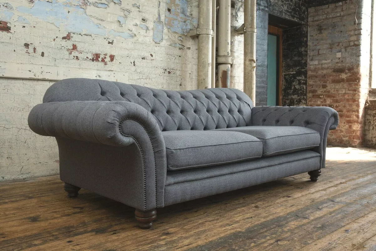 Grey clearance herringbone sofa