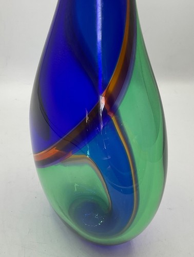 ALEX BRAND 2007 ART GLASS BUD VASE - Picture 5 of 6