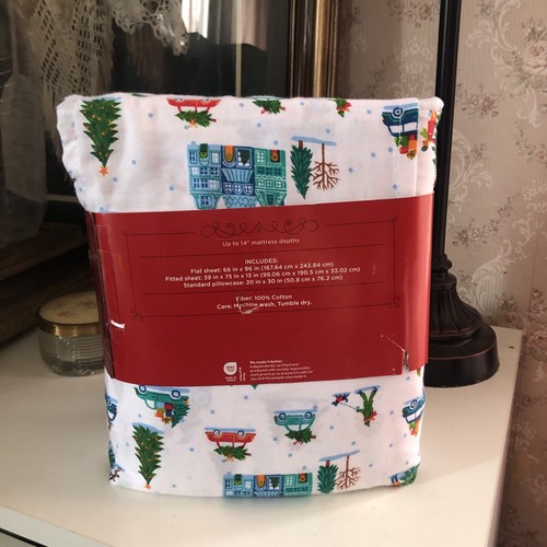 Wonder shop at target, cotton Christmas Twin sheet set - 200 thread count￼ - Afbeelding 2 van 4